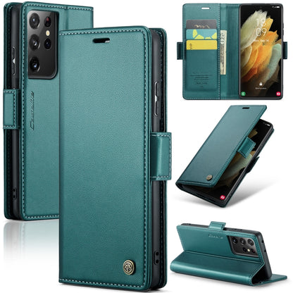 Samsung Galaxy S21 Ultra 5G Leather Wallet Case - RFID Blocking, Stand Function, Card Slots