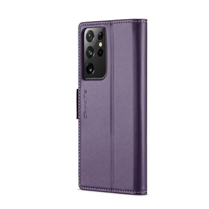 Samsung Galaxy S21 Ultra 5G Leather Wallet Case - RFID Blocking, Stand Function, Card Slots