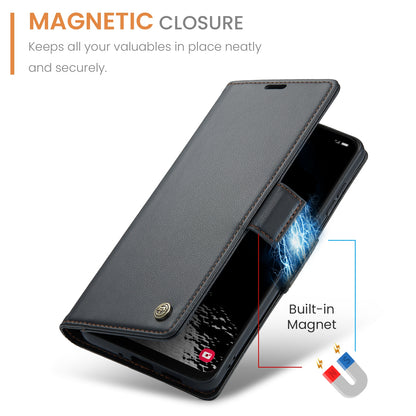 Samsung Galaxy A50/A50s Leather Wallet Case - RFID Blocking, Stand Function, Card Slots