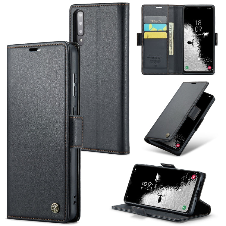 Samsung Galaxy A50/A50s Leather Wallet Case - RFID Blocking, Stand Function, Card Slots