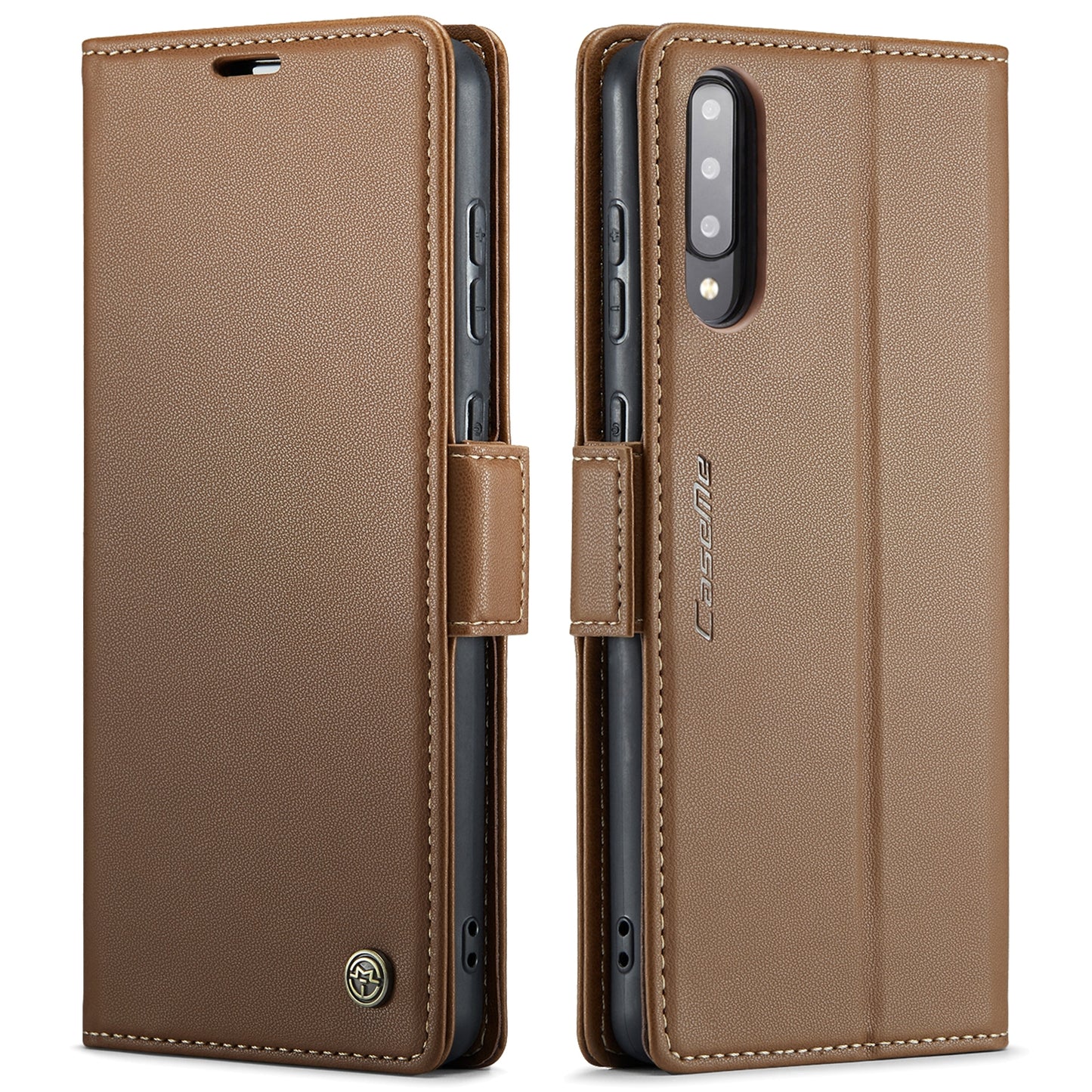 Samsung Galaxy A30s Leather Wallet Case - RFID Blocking, Stand Function, Card Slots
