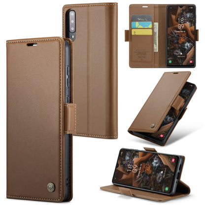 Samsung Galaxy A50/A50s Leather Wallet Case - RFID Blocking, Stand Function, Card Slots