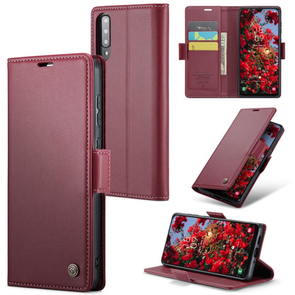Samsung Galaxy A50/A50s Leather Wallet Case - RFID Blocking, Stand Function, Card Slots