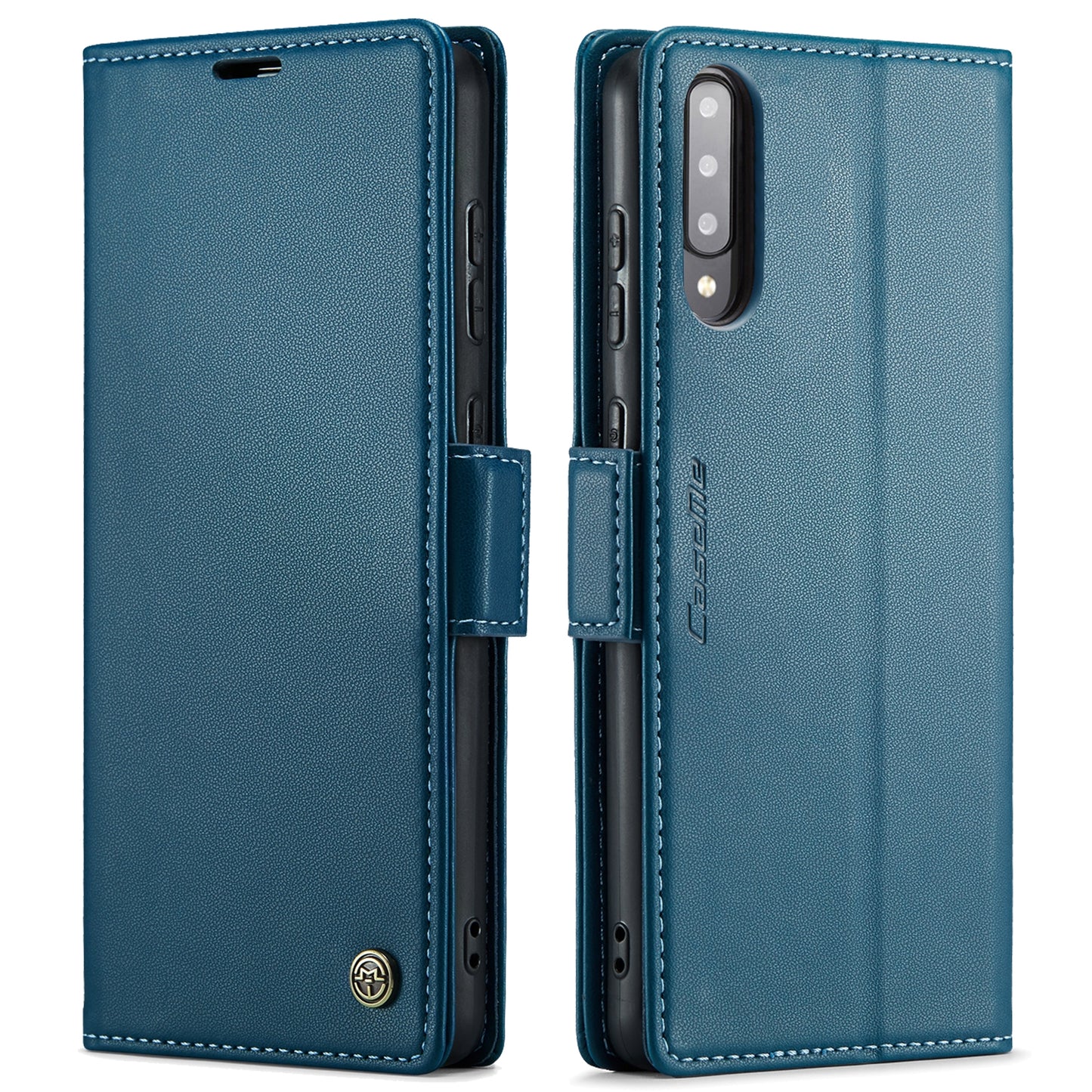 Samsung Galaxy A30s Leather Wallet Case - RFID Blocking, Stand Function, Card Slots