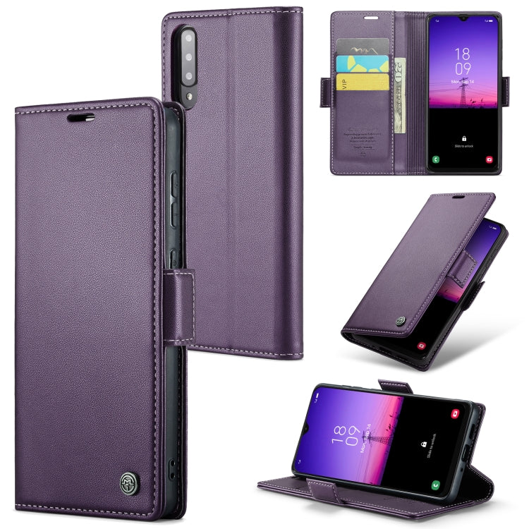 Samsung Galaxy A30s Leather Wallet Case - RFID Blocking, Stand Function, Card Slots