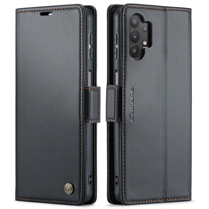 Samsung Galaxy M32 5G Leather Wallet Case - RFID Blocking, Stand Function, Card Slots