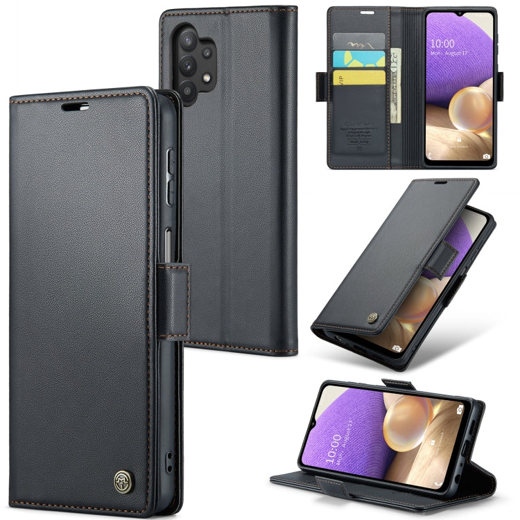 Samsung Galaxy M32 5G Leather Wallet Case - RFID Blocking, Stand Function, Card Slots