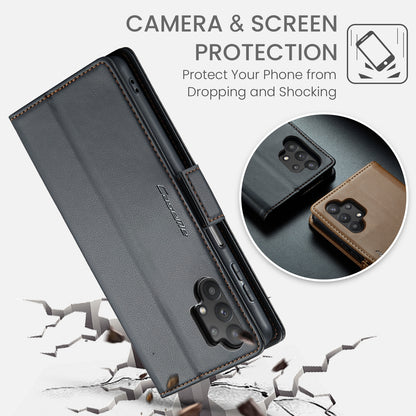 Samsung Galaxy A32 Leather Wallet Case - RFID Blocking, Stand Function, Card Slots