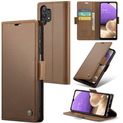 Samsung Galaxy M32 5G Leather Wallet Case - RFID Blocking, Stand Function, Card Slots