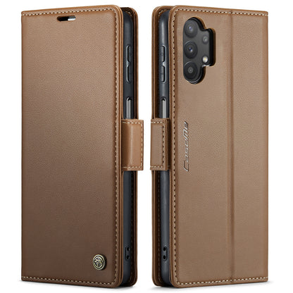 Samsung Galaxy M32 5G Leather Wallet Case - RFID Blocking, Stand Function, Card Slots