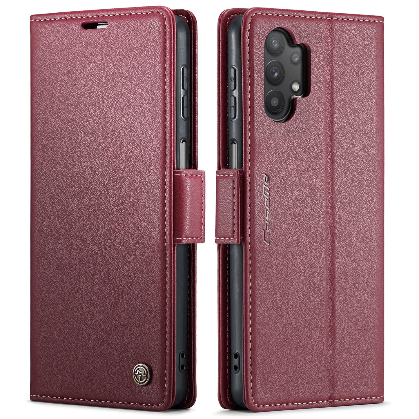 Samsung Galaxy M32 5G Leather Wallet Case - RFID Blocking, Stand Function, Card Slots
