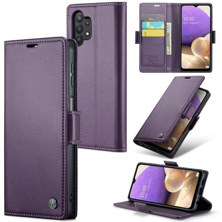 Samsung Galaxy A32 Leather Wallet Case - RFID Blocking, Stand Function, Card Slots