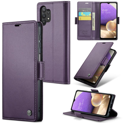Samsung Galaxy A32 Leather Wallet Case - RFID Blocking, Stand Function, Card Slots