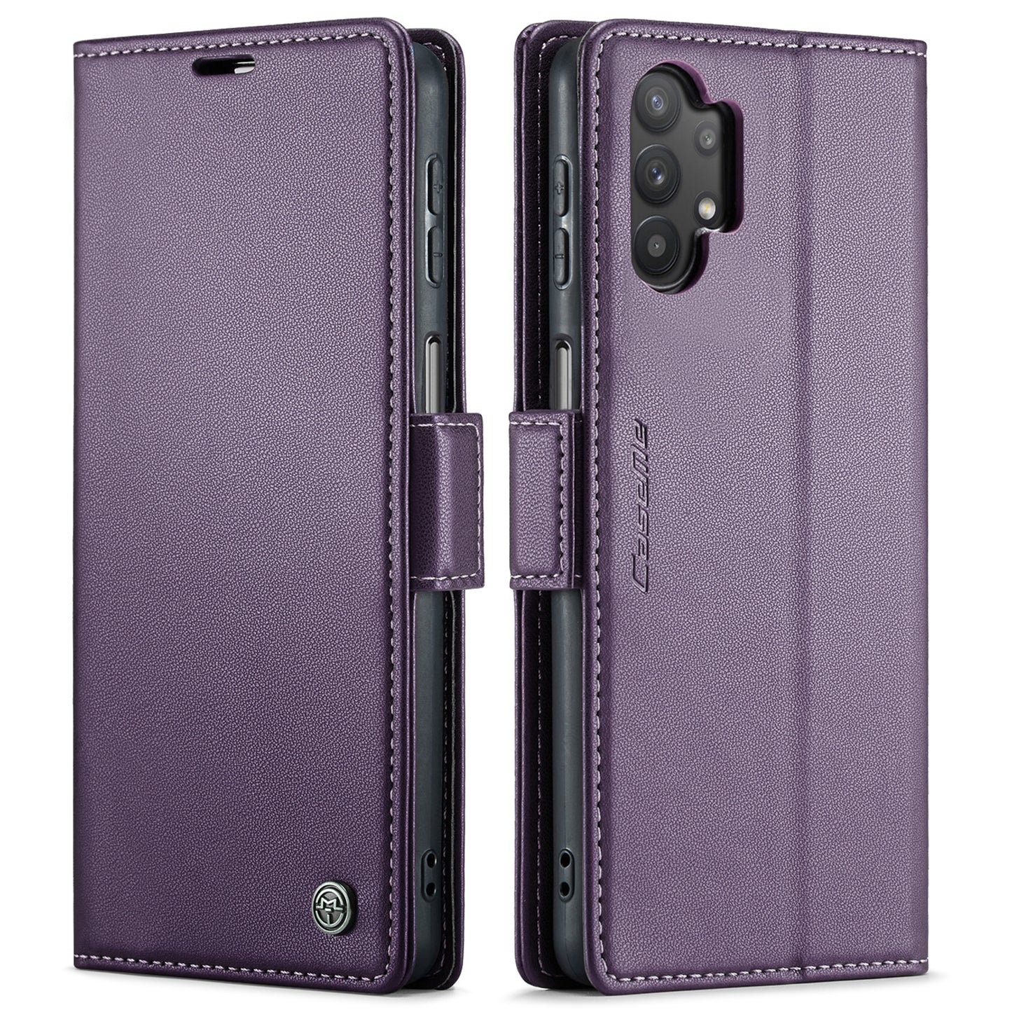 Samsung Galaxy M32 5G Leather Wallet Case - RFID Blocking, Stand Function, Card Slots