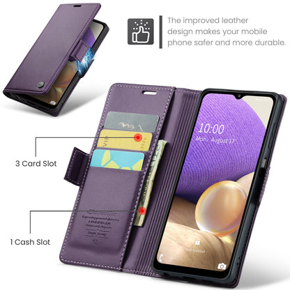 Samsung Galaxy A32 Leather Wallet Case - RFID Blocking, Stand Function, Card Slots