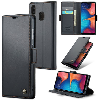 Samsung Galaxy A40 Leather Wallet Case - RFID Blocking, Stand Function, Card Slots