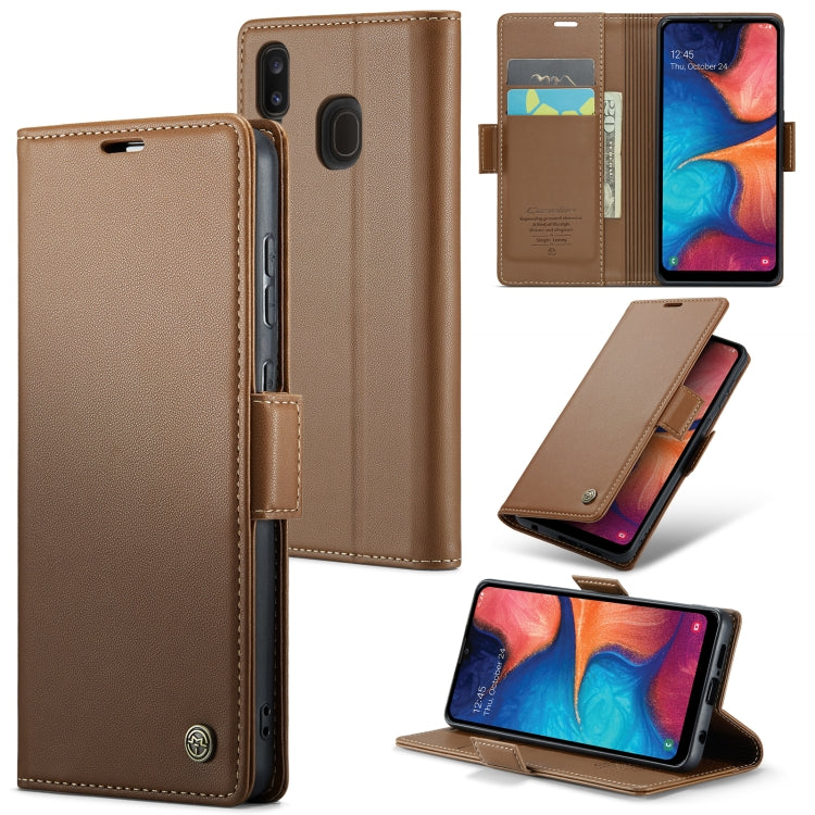 Samsung Galaxy A40 Leather Wallet Case - RFID Blocking, Stand Function, Card Slots