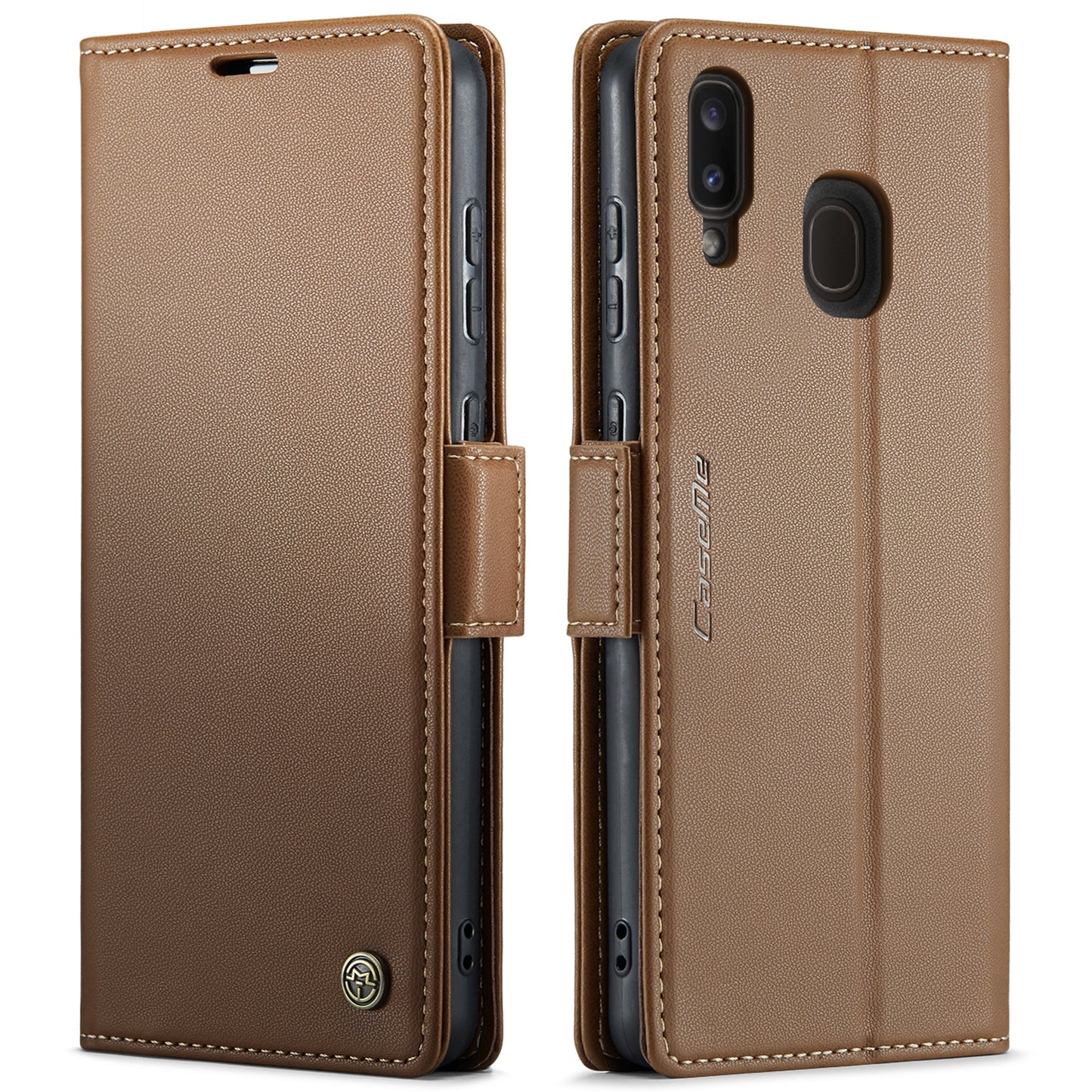 Samsung Galaxy A40 Leather Wallet Case - RFID Blocking, Stand Function, Card Slots