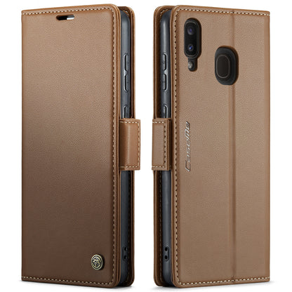 Samsung Galaxy A40 Leather Wallet Case - RFID Blocking, Stand Function, Card Slots