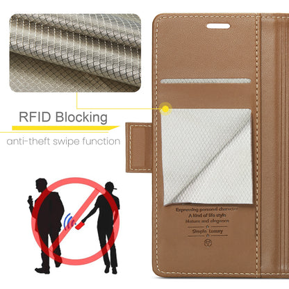 Samsung Galaxy A40 Leather Wallet Case - RFID Blocking, Stand Function, Card Slots