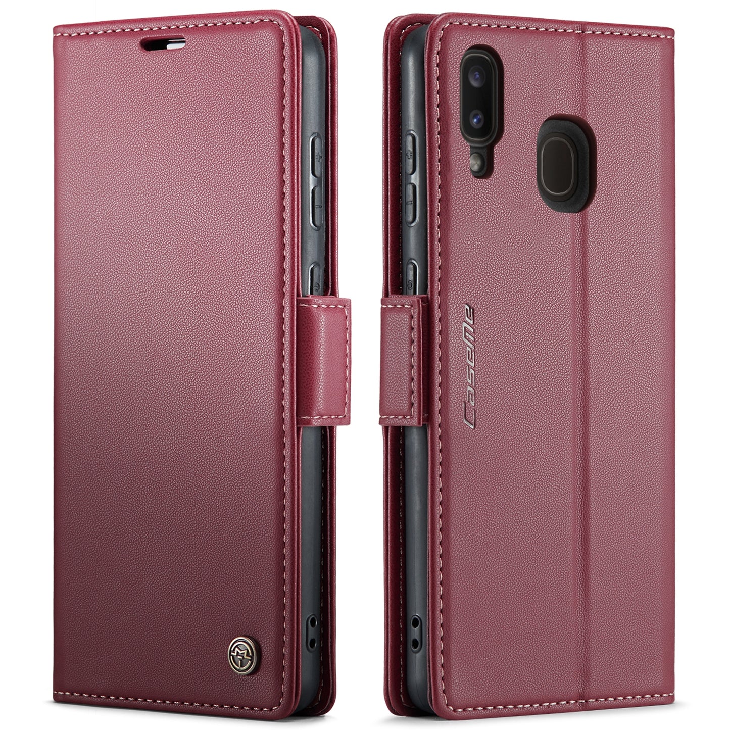 Samsung Galaxy A40 Leather Wallet Case - RFID Blocking, Stand Function, Card Slots