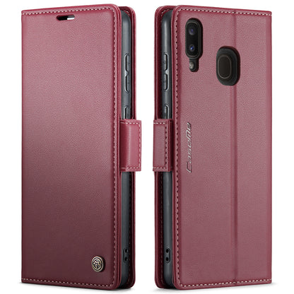 Samsung Galaxy A40 Leather Wallet Case - RFID Blocking, Stand Function, Card Slots