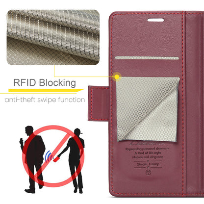 Samsung Galaxy A40 Leather Wallet Case - RFID Blocking, Stand Function, Card Slots