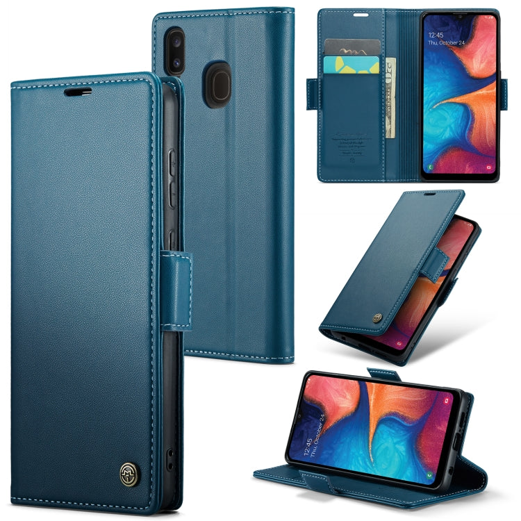 Samsung Galaxy A40 Leather Wallet Case - RFID Blocking, Stand Function, Card Slots