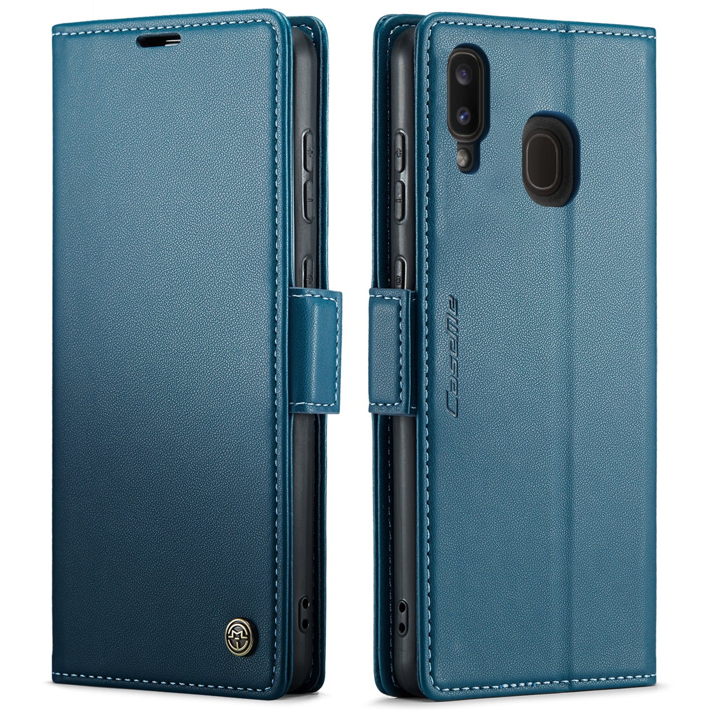 Samsung Galaxy A40 Leather Wallet Case - RFID Blocking, Stand Function, Card Slots