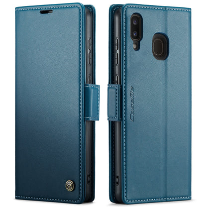 Samsung Galaxy A40 Leather Wallet Case - RFID Blocking, Stand Function, Card Slots