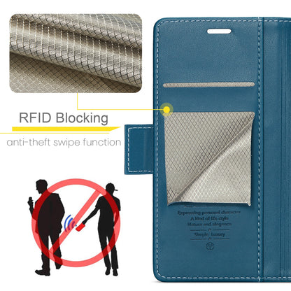 Samsung Galaxy A40 Leather Wallet Case - RFID Blocking, Stand Function, Card Slots