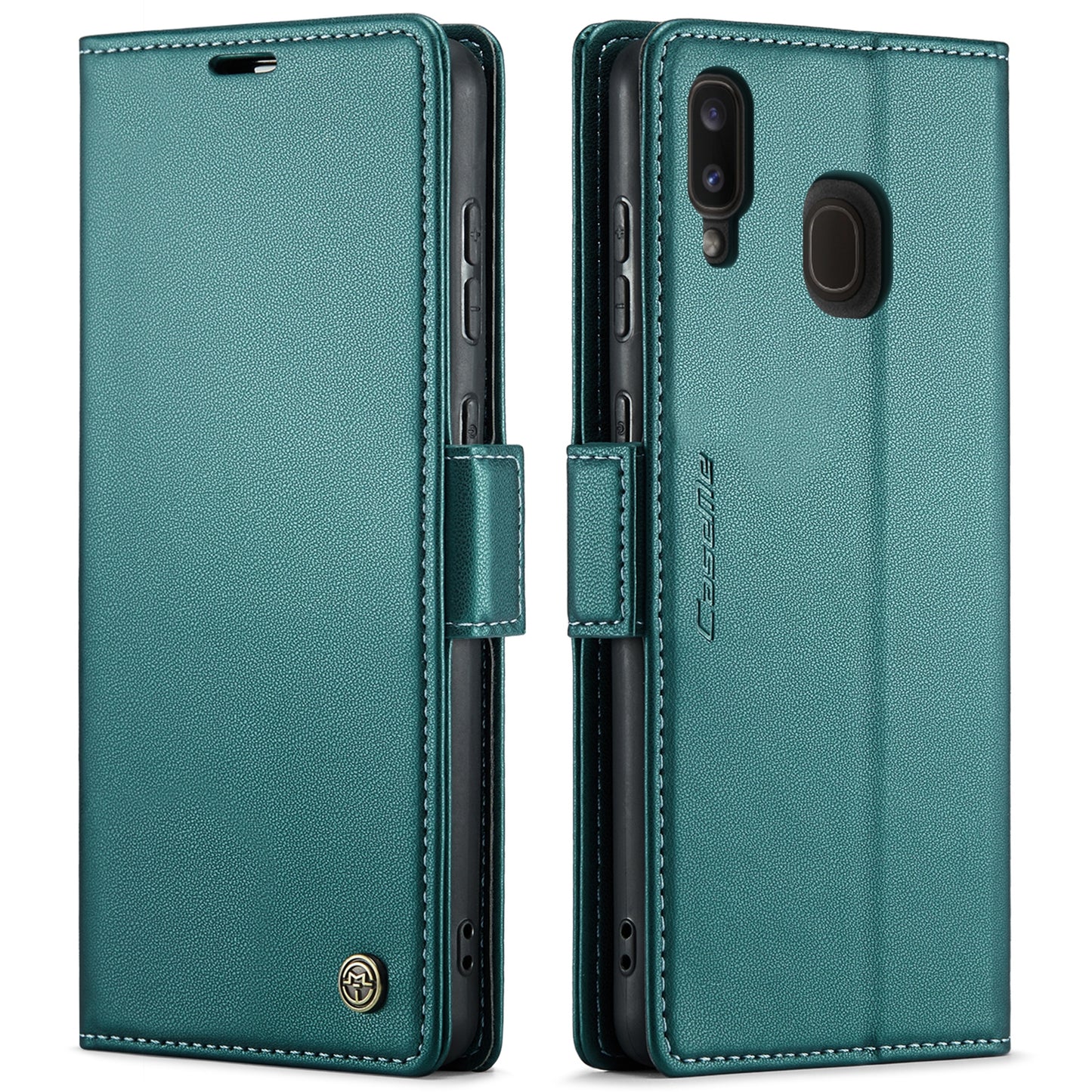 Samsung Galaxy A40 Leather Wallet Case - RFID Blocking, Stand Function, Card Slots