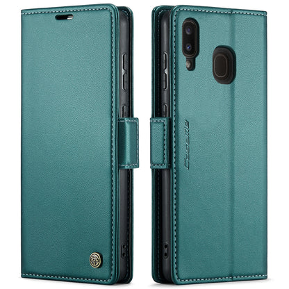 Samsung Galaxy A40 Leather Wallet Case - RFID Blocking, Stand Function, Card Slots