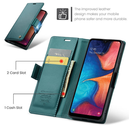 Samsung Galaxy A40 Leather Wallet Case - RFID Blocking, Stand Function, Card Slots
