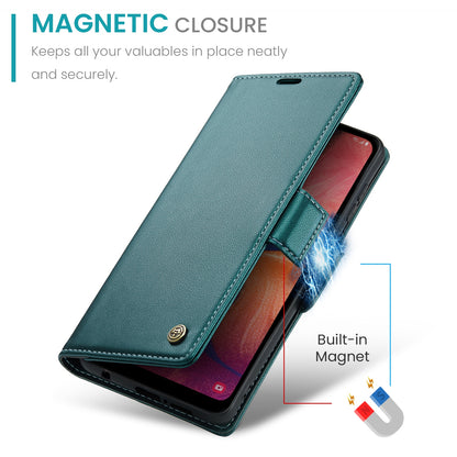 Samsung Galaxy A40 Leather Wallet Case - RFID Blocking, Stand Function, Card Slots