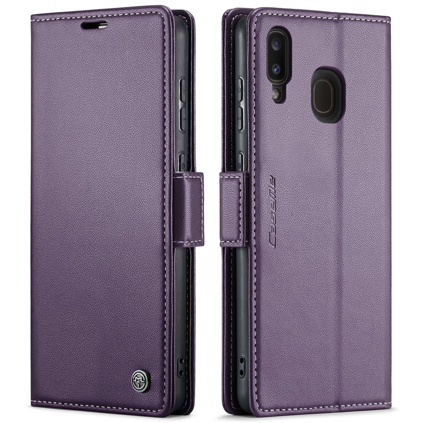 Samsung Galaxy A40 Leather Wallet Case - RFID Blocking, Stand Function, Card Slots