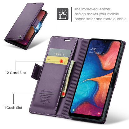 Samsung Galaxy A40 Leather Wallet Case - RFID Blocking, Stand Function, Card Slots