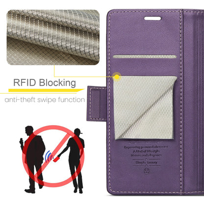 Samsung Galaxy A40 Leather Wallet Case - RFID Blocking, Stand Function, Card Slots