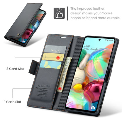Samsung Galaxy A71 4G Leather Wallet Case - RFID Blocking, Stand Function, Card Slots