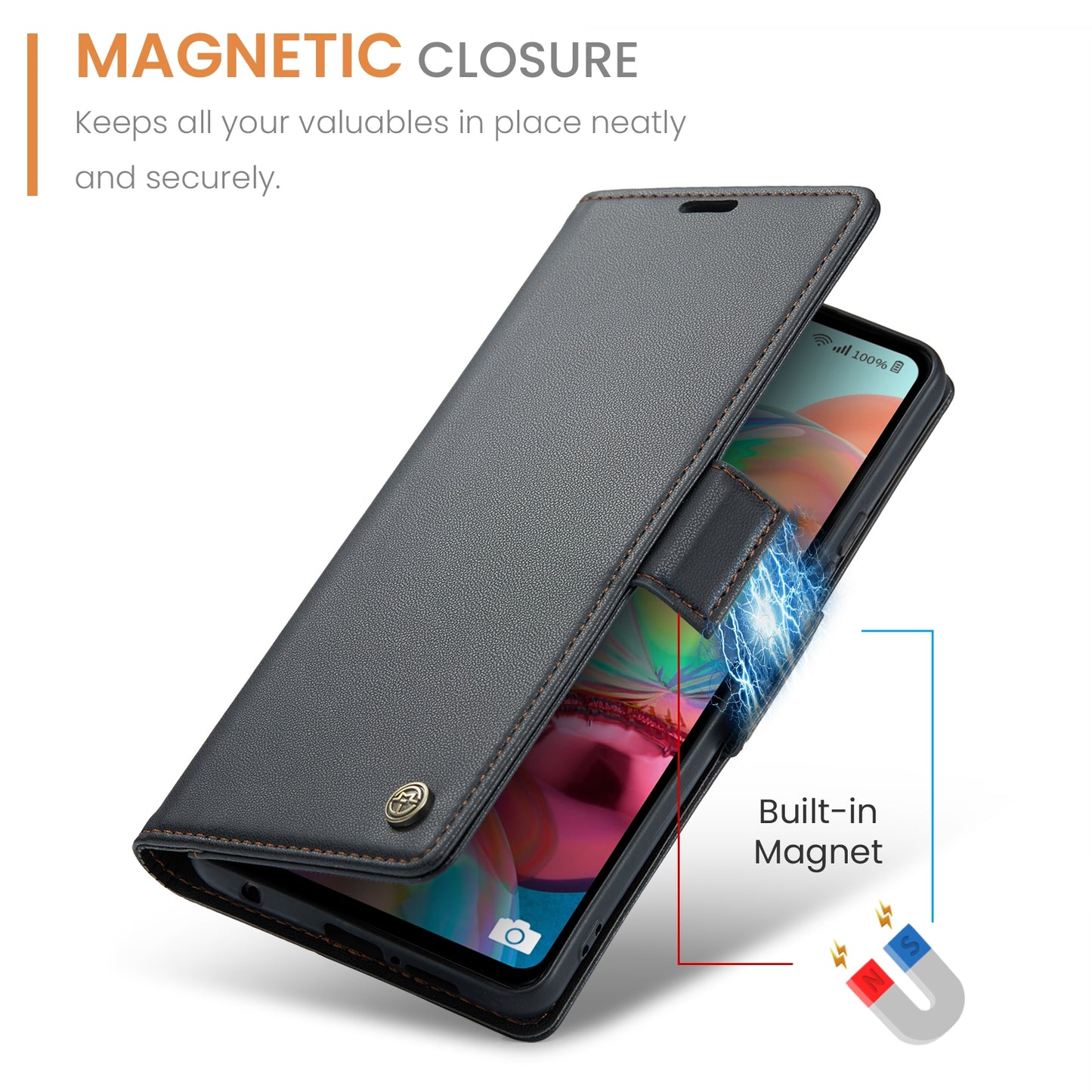 Samsung Galaxy A71 4G Leather Wallet Case - RFID Blocking, Stand Function, Card Slots