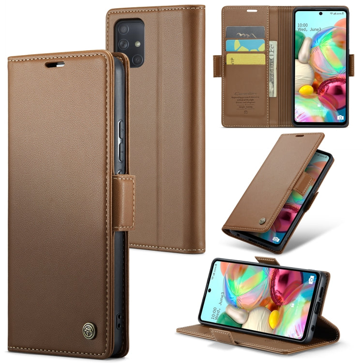 Samsung Galaxy A71 4G Leather Wallet Case - RFID Blocking, Stand Function, Card Slots
