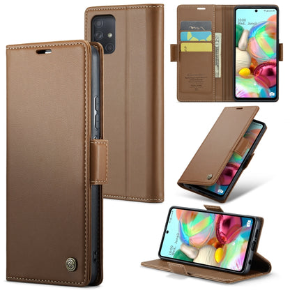 Samsung Galaxy A71 4G Leather Wallet Case - RFID Blocking, Stand Function, Card Slots