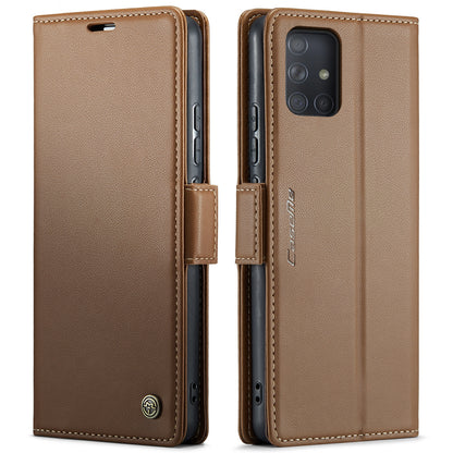 Samsung Galaxy A71 4G Leather Wallet Case - RFID Blocking, Stand Function, Card Slots
