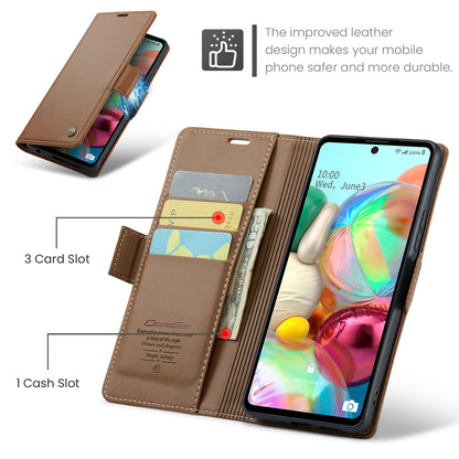 Samsung Galaxy A71 4G Leather Wallet Case - RFID Blocking, Stand Function, Card Slots