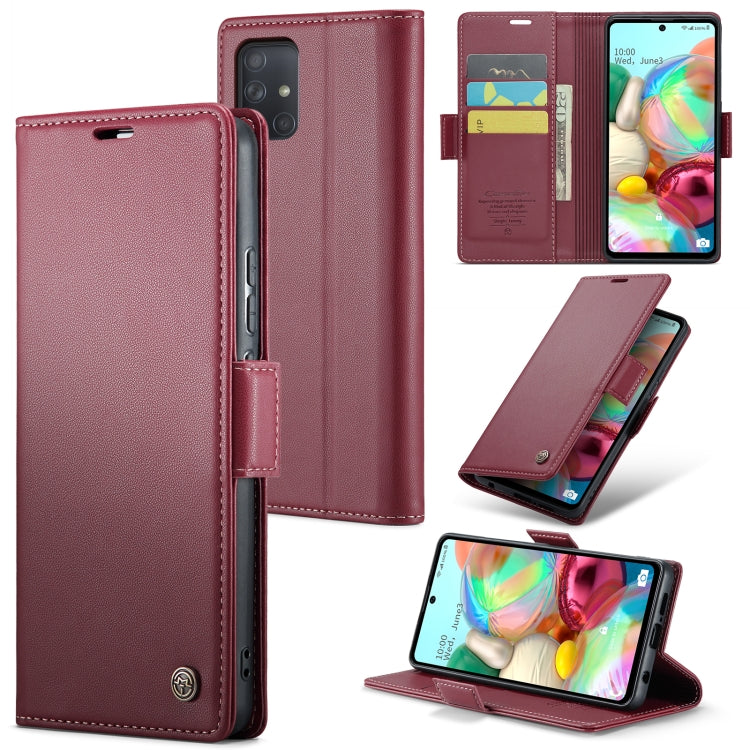 Samsung Galaxy A71 4G Leather Wallet Case - RFID Blocking, Stand Function, Card Slots