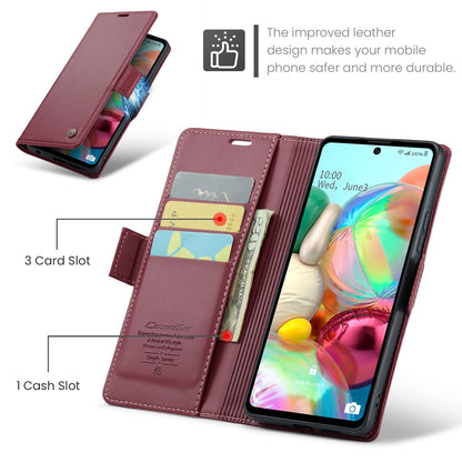 Samsung Galaxy A71 4G Leather Wallet Case - RFID Blocking, Stand Function, Card Slots