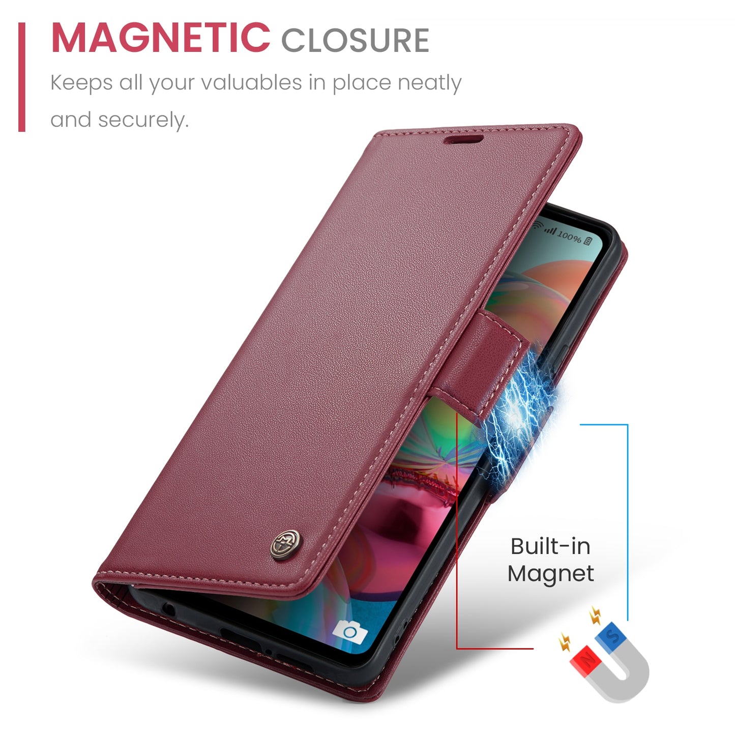 Samsung Galaxy A71 4G Leather Wallet Case - RFID Blocking, Stand Function, Card Slots