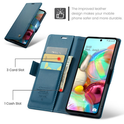 Samsung Galaxy A71 4G Leather Wallet Case - RFID Blocking, Stand Function, Card Slots