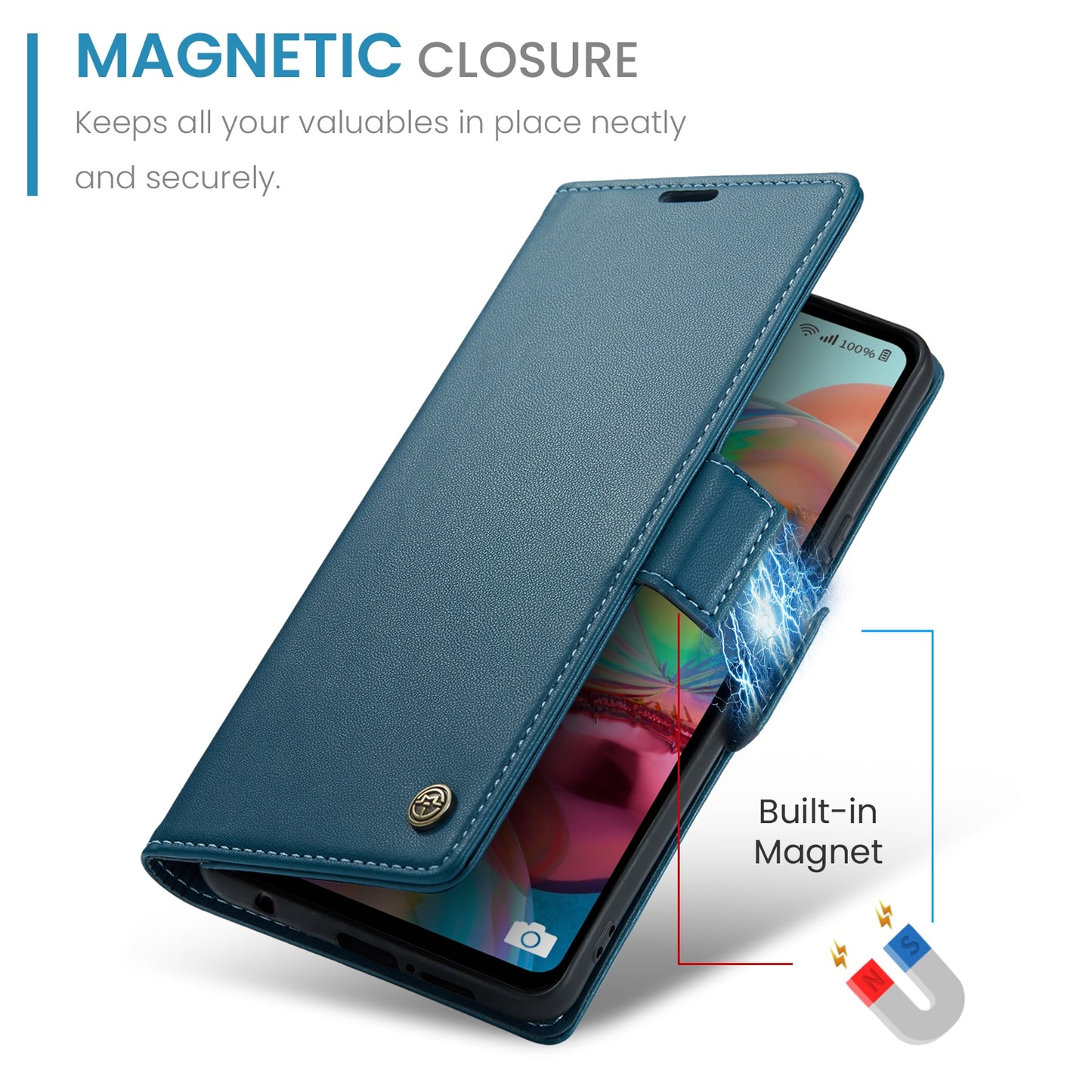 Samsung Galaxy A71 4G Leather Wallet Case - RFID Blocking, Stand Function, Card Slots
