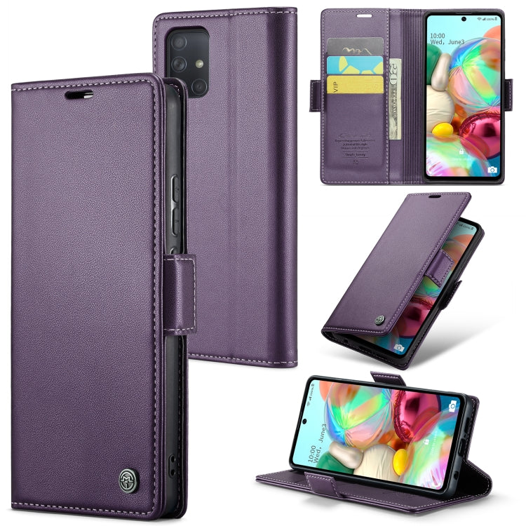 Samsung Galaxy A71 4G Leather Wallet Case - RFID Blocking, Stand Function, Card Slots